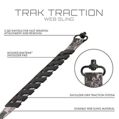 QD swivels on rifle sling for quick detach