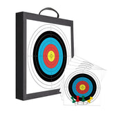 QI HUO JU Foam Archery Target on backyard setup enables safe practice.