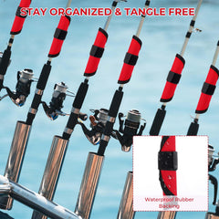Lure covers protecting hooks and baits on a rod