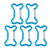 QIEIEI bone-shaped spring clip in black for secure keyrings and backpacks