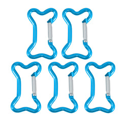QIEIEI bone-shaped spring clip in black for secure keyrings and backpacks