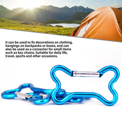 QIEIEI bone-shaped spring clip in silver provides durable attachment points