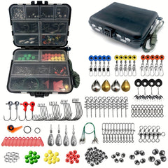 QIFEI 187-piece fishing tackle set box shows a complete starter kit for versatile freshwater and saltwater fishing.