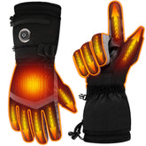 QILOVE heated gloves with battery pack visible for all-day warmth outdoors.