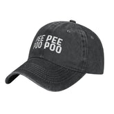 Qioesotry Make Pee Pee Poo Poo Again hat front graphic for casual daily wear.