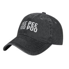 Qioesotry Make Pee Pee Poo Poo Again hat front graphic for casual daily wear.