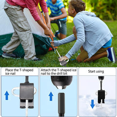 1/4-inch drill bit adapter for ice anchor tool