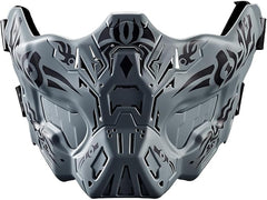 QJYZHAN Half-Face Ghost Mask front view for airsoft and cosplay comfort