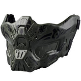 QJYZHAN Half-Face Ghost Mask top view shows lightweight design and secure fit.