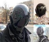 QJYZHAN Cyberpunk Mask full-face shield for immersive cosplay visibility.
