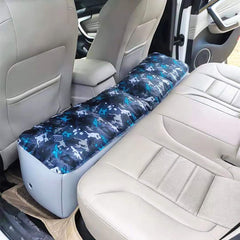 QLZDGH blue car air bed cushion for backseat comfort during road trips