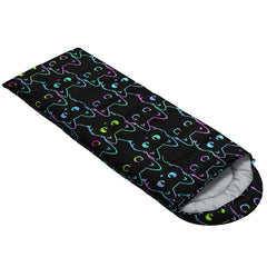 QOOMO sleeping bag waterproof outer material highlights 210t polyester durability.