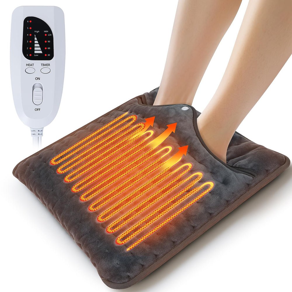 Qoosea double-layer foot warmer top view with quick warmth for chilly evenings