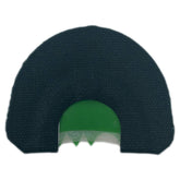 Quaker Boy SG Hecklin Hen Call Green — front view shows crisp rasp tone option.