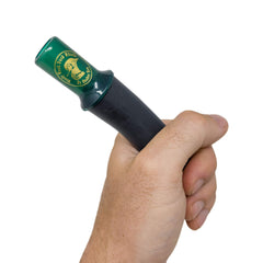 Rubber malleable barrel detail on Quaker Boy Woody Wood Duck Whistle Green