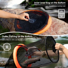 QualyQualy bottom mesh pockets hold weights and small tackle neatly.