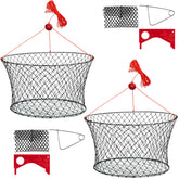 QualyQualy collapsible crab net outer ring offers durable galvanized frame for long-lasting crabbing.