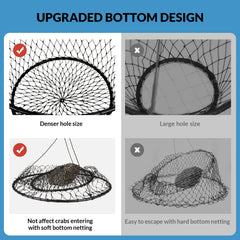 Crab ring trap assembled near dock