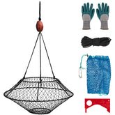 QualyQualy crab ring trap net with steel frame and orange float
