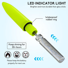 QualyQualy LED lighted slip bobber green color close-up