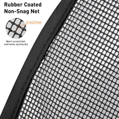 Close-up of the fish-safe rubber-coated mesh material