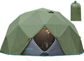 QualyQualy octagonal rain cover front view ensures full tent protection in windy weather