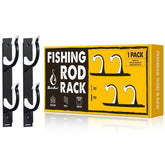 QudraKast horizontal fishing rod holder mounted on a garage wall