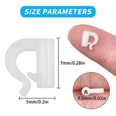 White plastic spinner clevis close-up