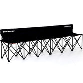 QUICKPLAY PRO folding-frame bench enables quick setup on any field
