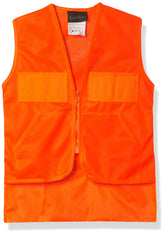 Quietwear youth hunting vest orange with secure pockets for quick gear access.