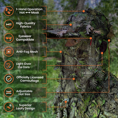 QuikCamo Mossy Oak Break-Up camo hat back view showing rear-facing concealment.