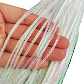 Quintathletic 3mm glow corrugated flash strands add vibrant shimmer for eye-catching flies.
