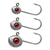 Quintathletic Ajing jig head with 3D eye for 1/28oz rock fishing.