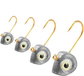 Quintathletic Ajing jig head hooks with glow eyes attract bites at night