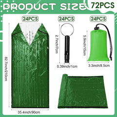 Qunclay emergency bivvy sack green is compact for easy car and pack storage.