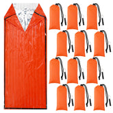Qunclay emergency sleeping bag orange 82.7 x 35.4 in, improves visibility in outdoor emergencies.