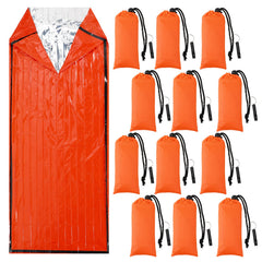 Qunclay emergency sleeping bag orange 82.7 x 35.4 in, improves visibility in outdoor emergencies.