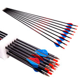 QunYing archery carbon arrow 28-inch shaft for consistent practice and target accuracy.
