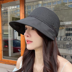 QUROXO wide brim sun hat with UV protection for beach days