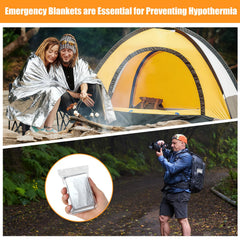 Quuhooki waterproof windproof Mylar blanket keeps you dry in rain or snow