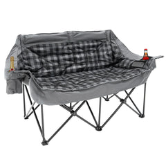 QUYUAN double seater camping chair folded for transport, easy to carry.