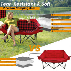 QUYUAN heavy-duty frame tailgate chair in use for stability