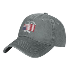 QVXHKP Upside Down Flag Hat, frontview, bold patriotic style for daily wear.