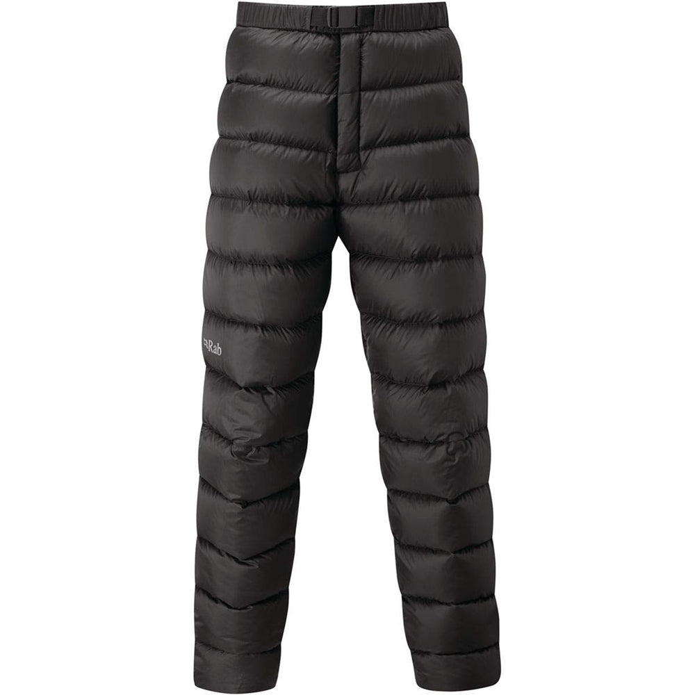 Rab Argon Down pants side view for warm, mobile alpine climbing.