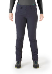 Rab Ascendor AS Pants closeup of matrix softshell showing stretch and wind resistance.