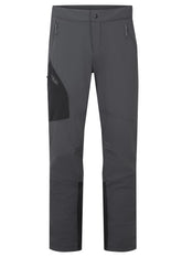 Rab Ascendor pants demonstrating movement while climbing, showcasing versatility for alpine routes