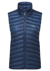 Rab Cirrus Flex Vest front view with lightweight warmth for hiking.