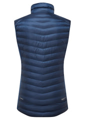 Rab Cirrus Flex Vest worn by a hiker in windy conditions.