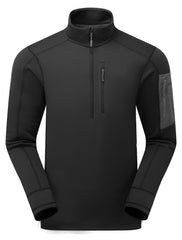 Rab Modulus Pull-On fleece jacket, front view shows slim fit and thumb loops for layering.