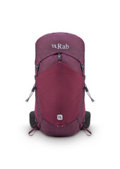 Rab Protium ND33L back-panel closeup highlighting Air Contour suspension